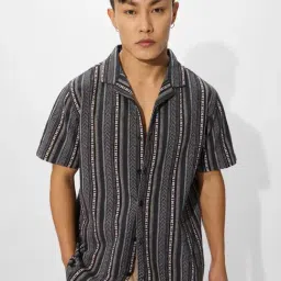 The Souled Store Multi Regular Fit Texture Shirts-image-49