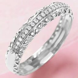 Mia by Tanishq 925 Silver Classic Textured Silver Finger Ring-image-133