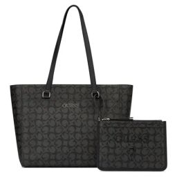 Guess Coal Typography Tote with Pouch-picture-24
