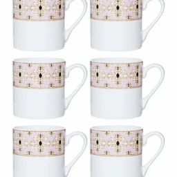 SONAKI White Bone China Tea & Coffee Mugs (120ml) - Set of 6 image 2
