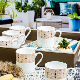 SONAKI White Bone China Tea & Coffee Mugs (120ml) - Set of 6-13