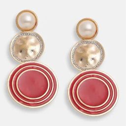 Sohi Gold Plated Party Designer Stone Dangler Earrings-36