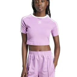 Adidas Originals Purple Slim Fit Sports T-Shirt-image-67
