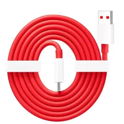 Loire SuperVooc USB to Type C Charging & Data Cable 100 W 10 V/‎6.5 A Red for OnePlus Mobile Adapter-35