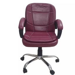 KVS India Cherry Mid Back Leatherette Office Chair-image-29