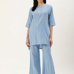 Clt.s Striped Pure Cotton Night Suit-picture-46