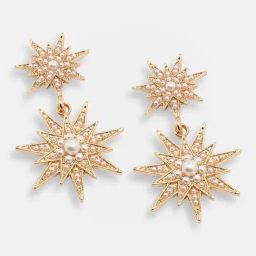 Sohi Gold Plated Party Designer Stone Drop Earrings-44