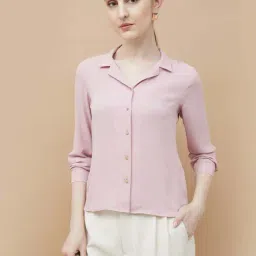 Code By Lifestyle Medium Pink Regular Fit Shirt-image-98
