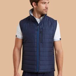Fouganza by Decathlon Asphalt Blue Slim Fit Quilted Sports Jacket-image-80