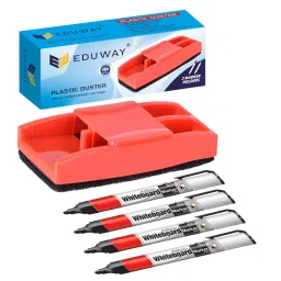 EDUWAY Premium Non-Magnetic Plastic Duster, 4 Marker-5