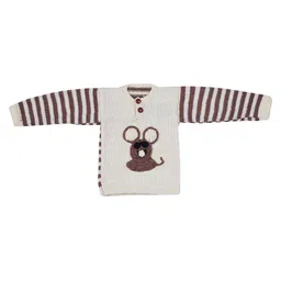 deva creation Kids Self Design Pure Wool Sweatshirt With Trouser image 3