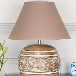 Kapoor Lamp Shades Distress White Wood Caelan Table Lamp-29