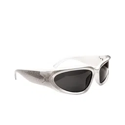 Jiebo Unisex Black Lens & Silver-Toned Sports Sunglasses with-picture-22