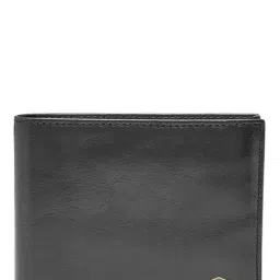 Fossil Black Solid Leather Bi-Fold Wallet-20