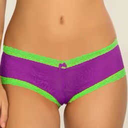 Candyskin Purple & Green Lace Hipster Panty-image-66