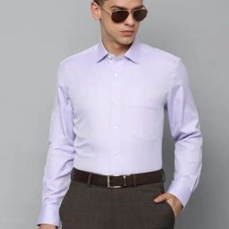 Luxure By Louis Philippe Purple Cotton Regular Fit Shirt-picture-22