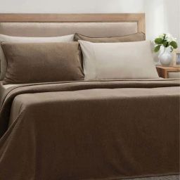 Maspar Colorart Blaize Friar Brown Cotton 200 TC 256 GSM Double Size Bed Cover-41