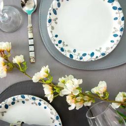 Servewell Blue Decor Melamine 19 cm Side Plate - Set of 6-31