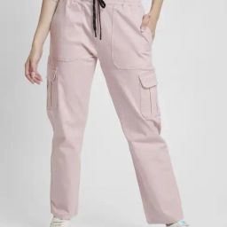 Spykar Pink Regular Fit Trackpants-image-81