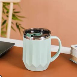 Nestasia Matte Mint Stainless Steel Double Insulated Spill Proof Travel Tea & Coffee Mug (400 ML)-image-13
