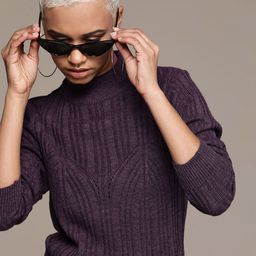 Roadster Self Design High Neck Acrylic Pullover-image-42