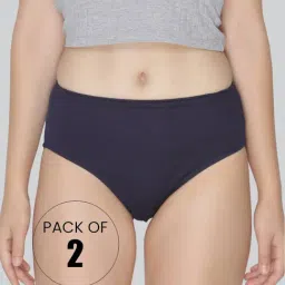 Lyra Assorted Color Cotton Hipster Panties - Pack Of 2-image-12