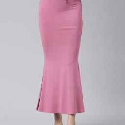 TWIN BIRDS Pink Plain Saree Shapewear-image-56