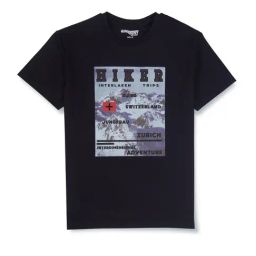 Gini & Jony Kids Black Printed T-Shirt-image-95