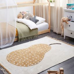THEGASBH Mustard Abstract Hand-Tufted Cotton Carpet-42