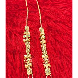 Anujeet Fashion Hub Gold-Plated Contemporary AD Stones Ear Chain-image-19