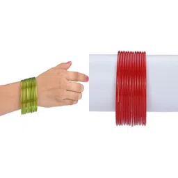 1ST TIME Set Of 24 Green Alloy Bangles-picture-37