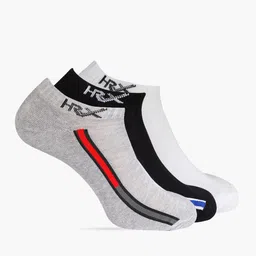 HRX by Hrithik Roshan Men Pack of 3 Striped Ankle Length Socks-image-29