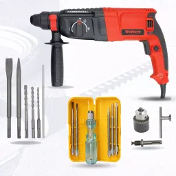 Walkers 1200 W Hammer Impact Drill Kit 26 mm Chuck Size with 5 Bits, WKCB393M1-picture-38