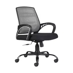 CELLBELL C106 Grey Medium Back Mesh Metal Base Height Adjustable Reclining Office Chair-picture-10