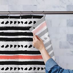 ArtzFolio Black & White Printed Waterproof Shower Curtain-image-96