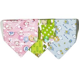DOMENICO 100% Cotton Double Layer Bandana Drool Bibs Pack of 3 (Colour & Print May Vary)-image-12