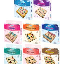 Funvention Set Of 8 DIY Pocket Travel Games Family Board Game - Multicolour-3