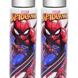 Jaypee Plus Galaxy prime Stainless Steel Water Bottle Pack of 2 |Marvel Spider Man Kids water bottle - 720 ml each-picture-27