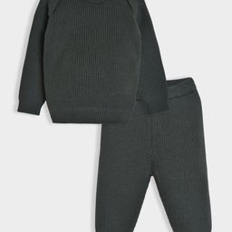 Mi Arcus Full Sleeves Solid Thermal Top With Coordinating Pajama Set - Green-picture-25