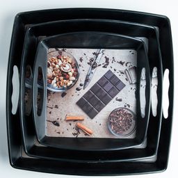 Superware Melamine Serving Tray Set Darko Matte (Set Of 3)-12