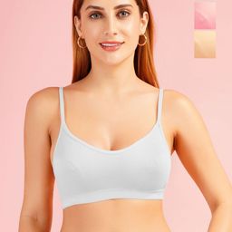 DressBerry Pack of 3 Non Padded Full Coverage Sports Bra-picture-28