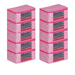AMAK INC Pink Fabric Multi-Utility Wardrobe Organisers-picture-0