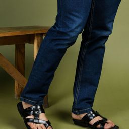 STEPSOFT Men Criss-Cross Straps & Cushioned Footbed Slip On Sandals-image-46