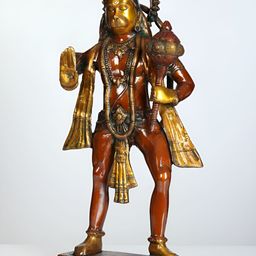 Exotic India Brown Lord Hanuman BrassIdol Showpiece-image-69