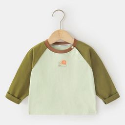 LULU & SKY Girls V-Neck Drop-Shoulder Sleeves Pure Cotton T-shirt-image-63