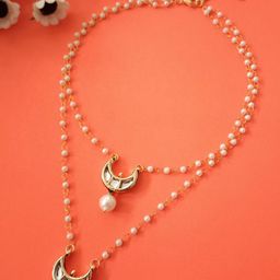 Sanjog Gold-Plated Kundan Studded Minimal Necklace-image-92