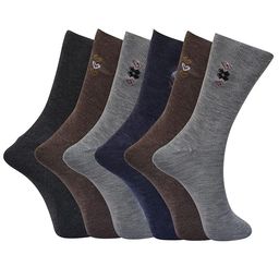 Aadikart Pack Of 6 Cotton Calf-Length Socks-37