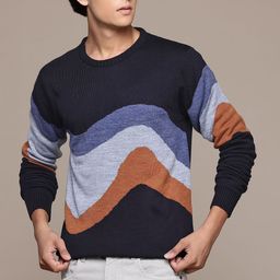 The Roadster Lifestyle Co. Men Abstract Acrylic Pullover-image-120
