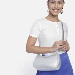 Fastrack MTO MTS Silver Textured Medium Sling Handbag-14