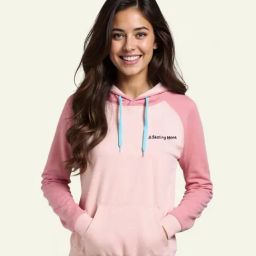 A Skating Monk by Woodland Pink Regular Fit Colorblock Hoodies-image-19